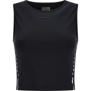 Freddy Top corto con stampa a contrasto sui fianchi Nero Donna Xx Large