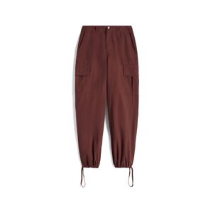 Freddy Pantaloni cargo in canvas tinto capo Bitter Chocolate Direct Dyed Donna Large