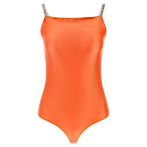 Freddy Body in jersey con scollo dritto e spalline elasticizzate Arancione Corallo Donna Extra Large