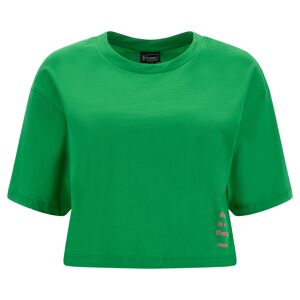 Freddy T-shirt cropped comfort fit con maniche corte a kimono Bright Green Donna Medium