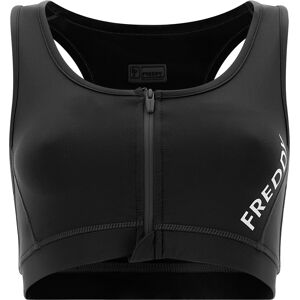 Freddy Reggiseno sportivo traspirante con zip frontale Nero Donna Extra Large