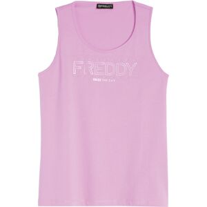 Freddy Canotta da donna in jersey con maxi logo metallizzato Orchid Donna Large