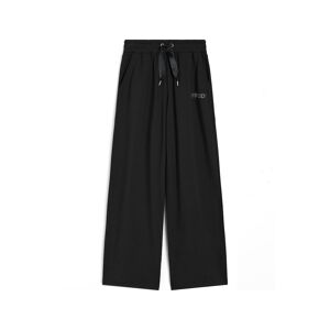 Freddy Pantaloni donna in french terry modal con gamba dritta Nero Donna Large