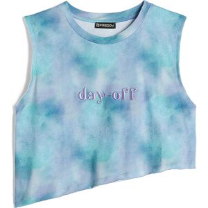 Freddy T-shirt tie dye corta con fondo asimmetrico dal taglio a vivo Printed Tie Dye Multicolor Donna Small