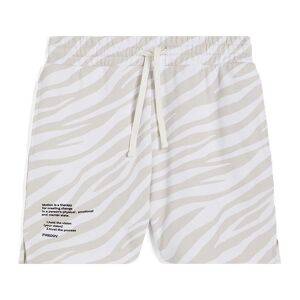 Freddy Pantaloncini da donna in french terry stampa zebrata in tono Zebra Animalier - White Donna Medium