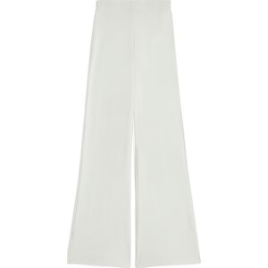 Freddy Pantaloni in costina dal fondo flare con spacchi laterali White Alyssum Donna Medium