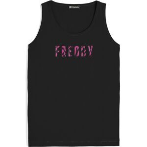 Freddy Canotta da donna in jersey con piccolo logo zebrato Black-Zebra Black On Fuchsia Donna Extra Small