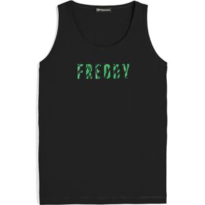 Freddy Canotta da donna in jersey con piccolo logo zebrato Black- Zebra Black On Green Donna Large