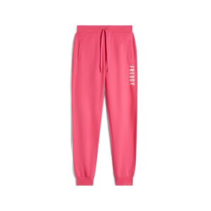 Freddy Pantaloni donna in french terry con logo satin sul fianco Raspberry Sorbet Donna Extra Small