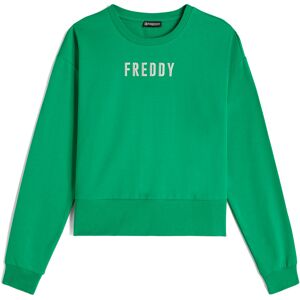 Freddy Felpa corta da donna in french terry con logo effetto satin Green Bee Donna Large