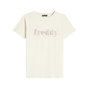Freddy T-shirt donna in jersey modal con logo composto da strass Tofu Donna Medium