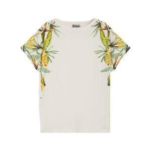 Freddy T-shirt in jersey modal comfort fit con stampe laterali White -B&W Allover Flower Donna Small