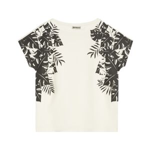 Freddy T-shirt in jersey modal comfort fit con stampe laterali White-B&W Allover Flower Donna Extra Large