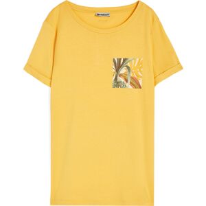 Freddy T-shirt donna in jersey modal con grafica tropical laterale Yellow -B&W Allover Flower Donna Medium