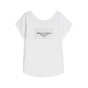 Freddy T-shirt comfort bifronte da donna con grafica animalier Bianco Donna Medium