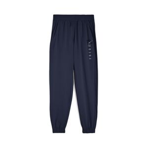 Freddy Pantaloni sportivi in heavy jersey con logo glitter e fiori Blu Navy Donna Medium