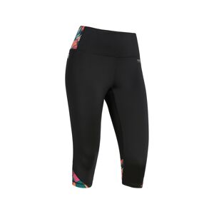 Freddy Leggings corsaro vita alta con inserti stampa tropicale Black-Tropical Allover Donna Extra Small