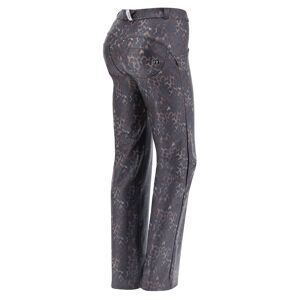 Freddy Pantaloni push up WR.UP® wide leg in similpelle animalier Leopard Animalier Donna Small