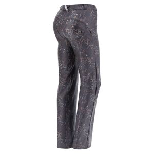 Freddy Pantaloni push up WR.UP® wide leg in similpelle animalier Leopard Animalier Donna Medium