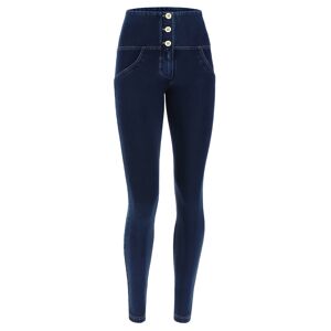 Freddy Jeggings push up WR.UP® superskinny vita alta con bottoni Dark Jeans-Seams On Tone Donna Extra Large