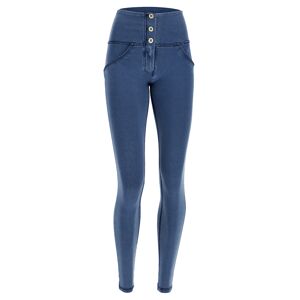 Freddy Jeggings push up WR.UP® superskinny vita alta con bottoni Light Blue-Seams On Tone Donna Medium