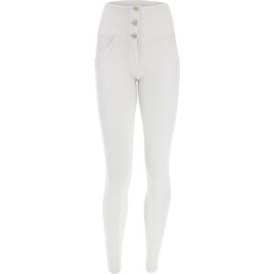 Freddy Pantaloni push up WR.UP® skinny vita alta bottoni similpelle Bianco Donna Medium