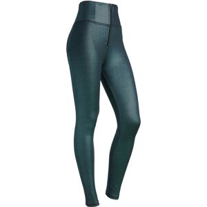 Freddy Pantaloni push up WR.UP® vita altissima effetto metallizzato Nero+Metal Green Donna Small