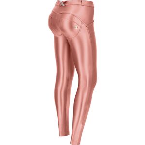 Freddy Pantaloni push up WR.UP® similpelle ecologica metallizzata Metallic Pink Donna Extra Small