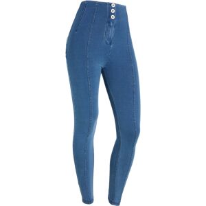 Freddy Jeggings WR.UP® vita super alta bustier e impuntura centrale Light Blue-Seams On Tone Donna Small