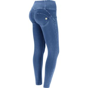 Freddy Jeggings push up WR.UP® 7/8 superskinny vita alta con bottoni Light Blue-Seams On Tone Donna Extra Small