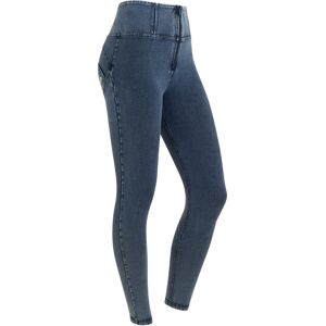 Freddy Jeggings push up WR.UP® 7/8 superskinny vita alta con zip Denim Blu Scuro-Blue Seams Donna Xxx Large