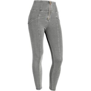 Freddy Jeggings push up WR.UP® vita alta con zip, cucitura centrale Light Grey-Seams Black Donna Small