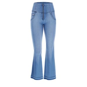 Freddy Jeans push up WR.UP® 7/8 fondo flare effetto scucito Light Blue-Seams On Tone Donna Large