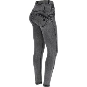 Freddy Jeans WR.UP® in denim navetta vita altissima con inserti Skyline Denim Black-Seam Black Donna Medium