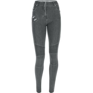 Freddy Jeans WR.UP® in denim navetta con dettagli stile biker Light Grey-Seams Black Donna Large