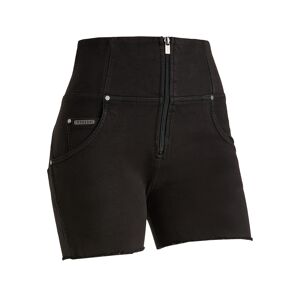 Freddy Shorts WR.UP® in tessuto denim navetta ecologico vita super alta con zip Nero Donna Large