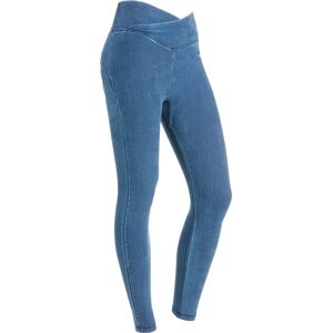 Freddy Leggings push up WR.UP® CORE vita alta in Tencel denim Light Blue-Seams On Tone Donna Xxx Large