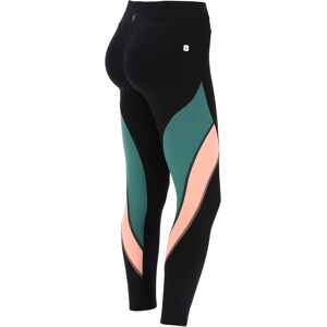 Freddy Leggings WR.UP® Sport 7/8 yoga donna - 100% Made in Italy Black-Smokepine-Bloomingdahlia Donna Extra Small