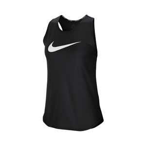 Nike Canotta Running Swoosh Nero Argento Donna XS