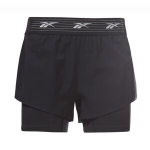 Reebok Shorts Sportivi 2 In 1 Nero Donna L