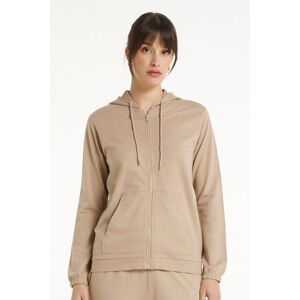 Tezenis Felpa Cappuccio con Zip e Coulisse Donna Naturale Tamaño L