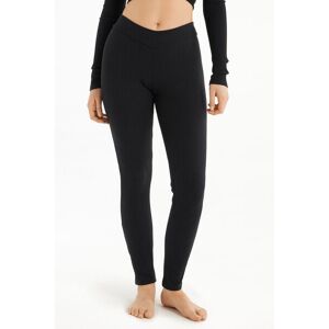 Tezenis Leggings a Costine con Taglio a V Donna Nero Tamaño M