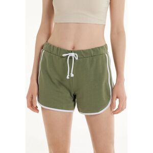 Tezenis Shorts Felpa Piping Donna Verde Tamaño M