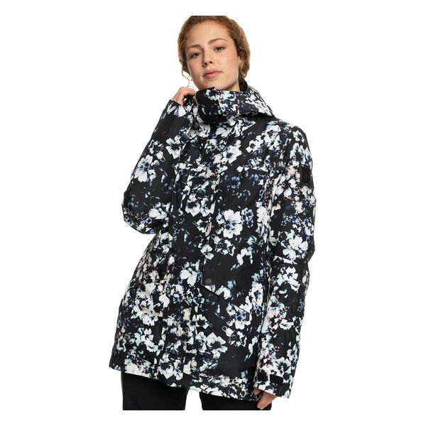 roxy goretex glade printed true black flowers m