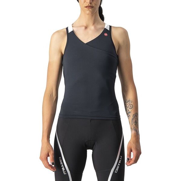 castelli solaris - top ciclismo - donna black xs