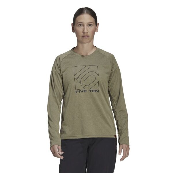 five ten w long sleeve - maglia ciclismo manica lunga - donna green l