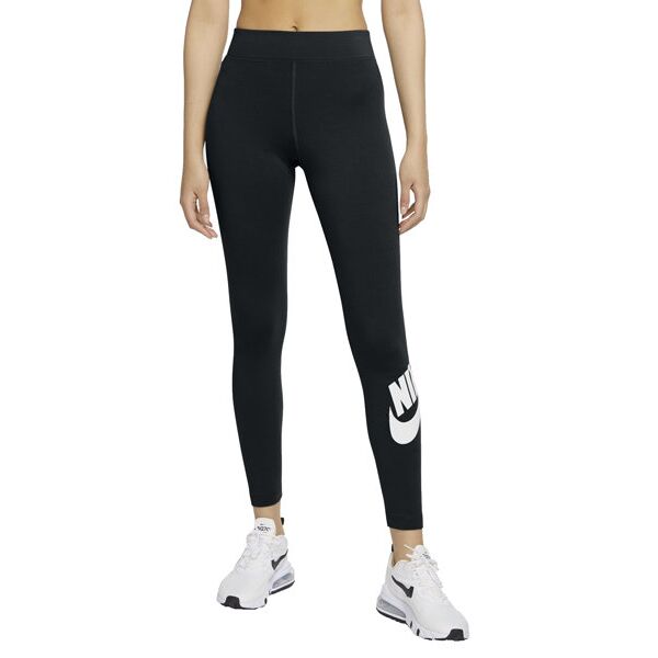 nike w nsw essntl lggng futura hr - pantaloni fitness - donna black xs