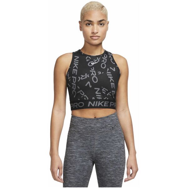 nike pro dri-fit crop w - top - donna black m