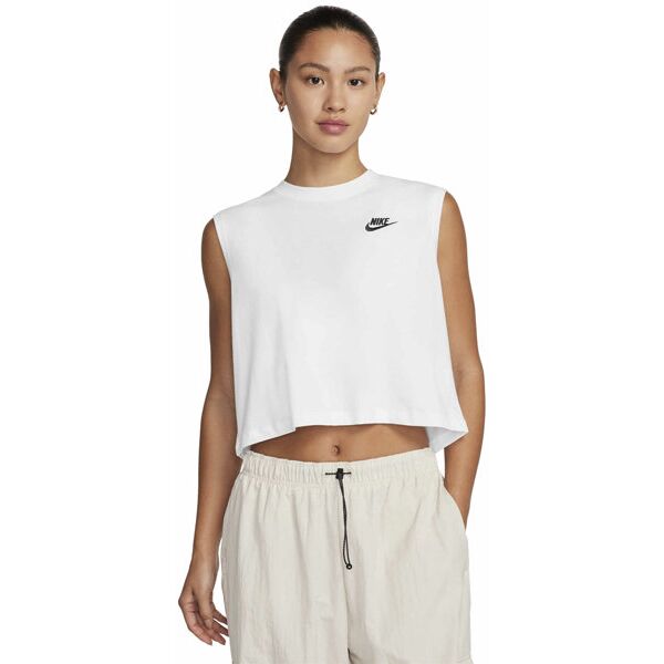 nike sportswear club cropped w - top - donna white xs