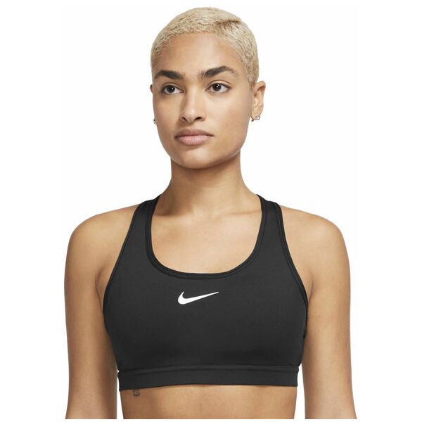 nike swoosh w - reggiseno sportivo medio sostegno - donna black m